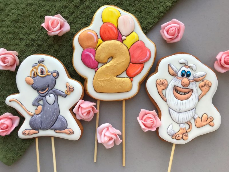 Пряники Буба и мышка на торт