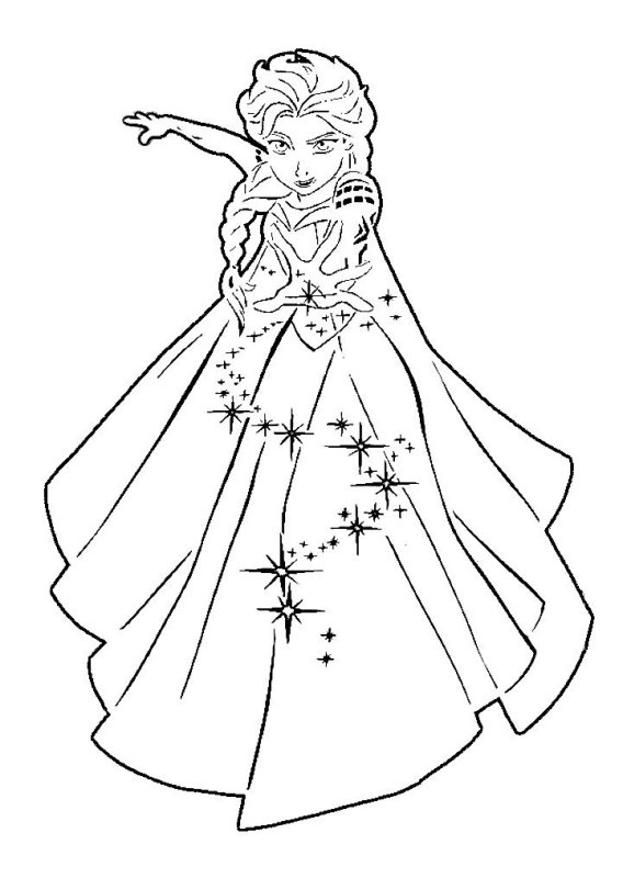 Раскраска Эльза