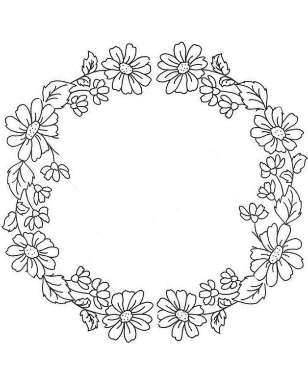 Вышивка гладью круглые узоры