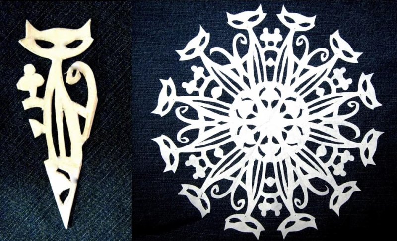 Необычные снежинки из бумаги