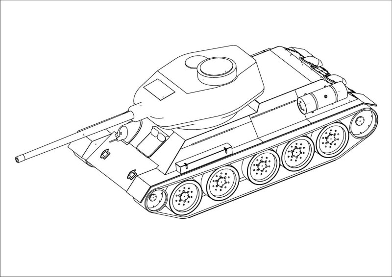 Танк т34 печать