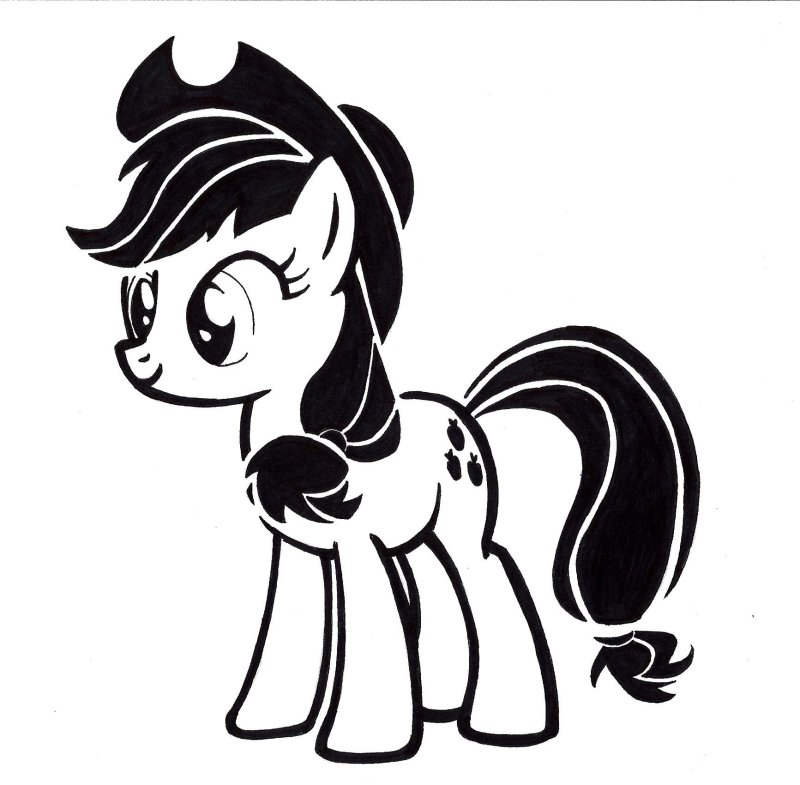 Трафарет пони