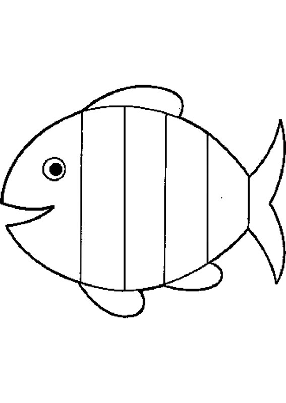 Рыба раскраска для детей