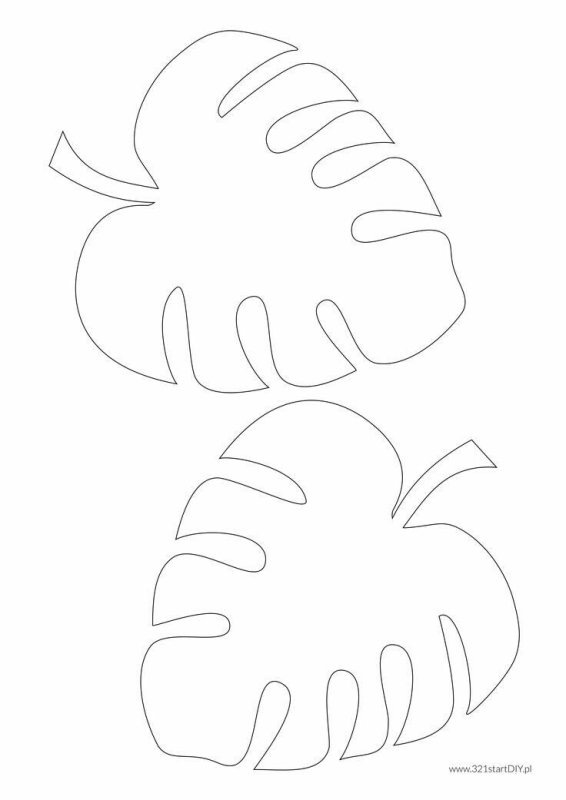 Листья трафарет для вырезания