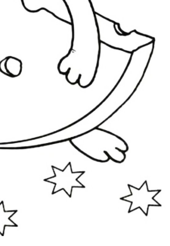 Мышка на Луне трафарет