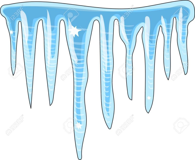 Рисование сосульки