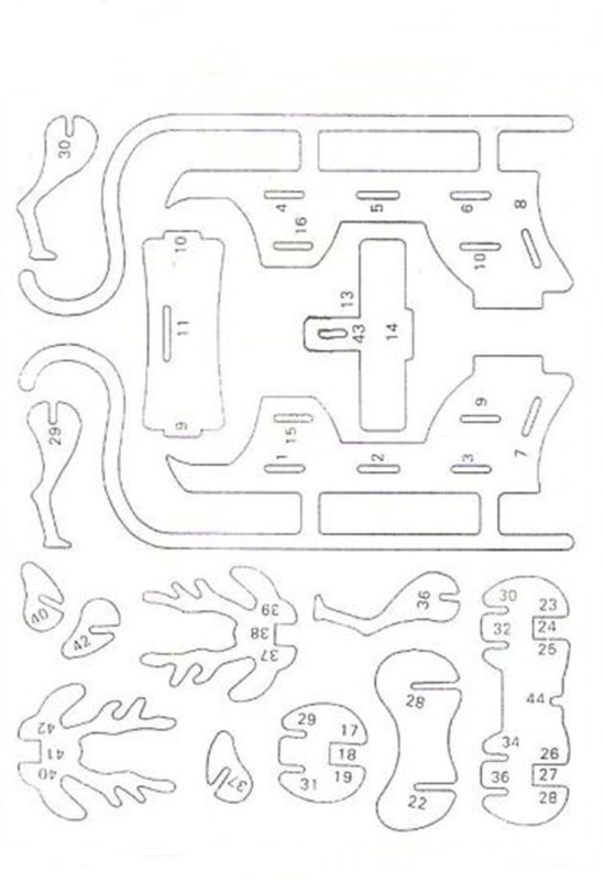 Олень из фанеры чертежи