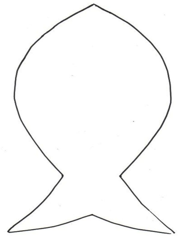 Трафарет рыбки для аппликации