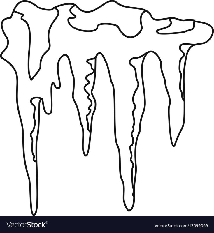 Трафарет сосульки для вырезания