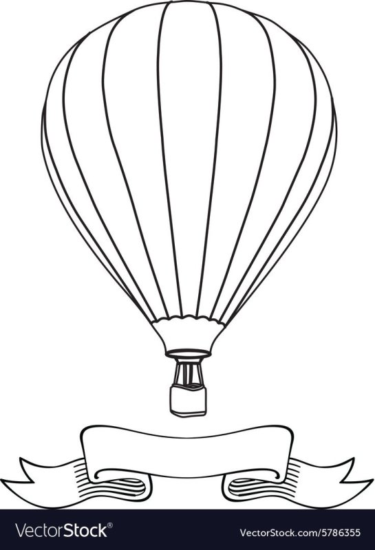 Воздушный шар силуэт