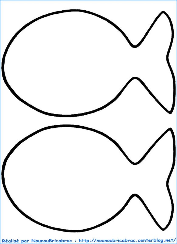 Трафарет рыбки для аппликации
