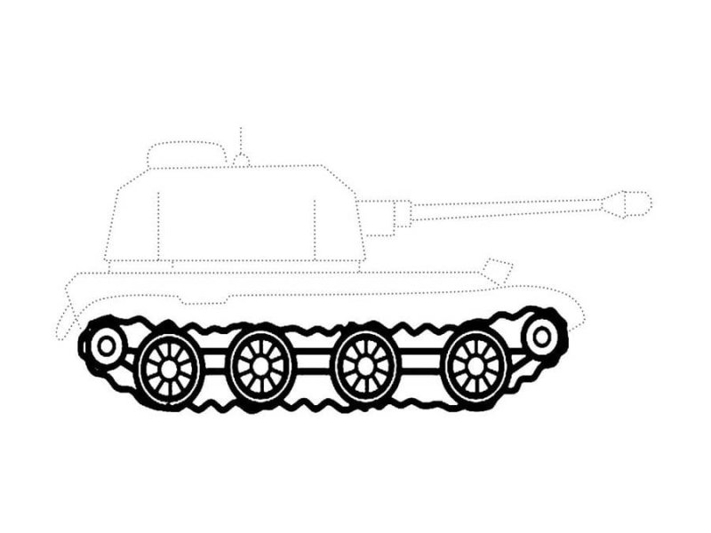 Раскраска танка для детей