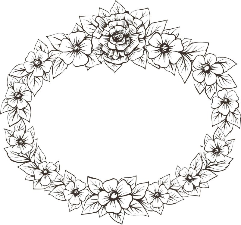 Венок рисунок