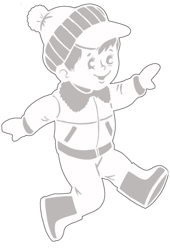 Вытынанки дети зимой