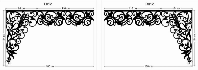 Ажурный ламбрекен узоры