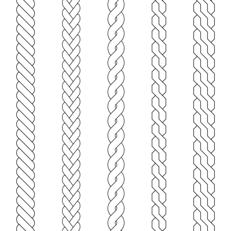 Трафарет косичка