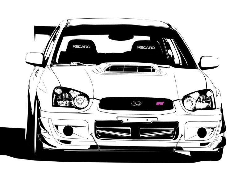 Subaru WRX STI раскраска