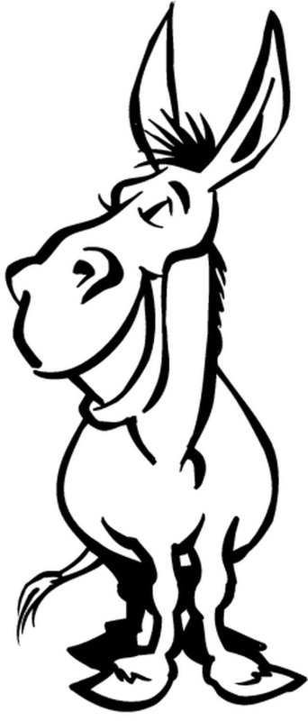 Ослик силуэт