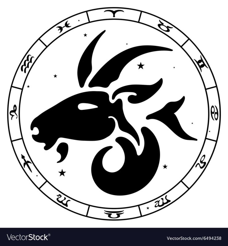 Козерог трафарет