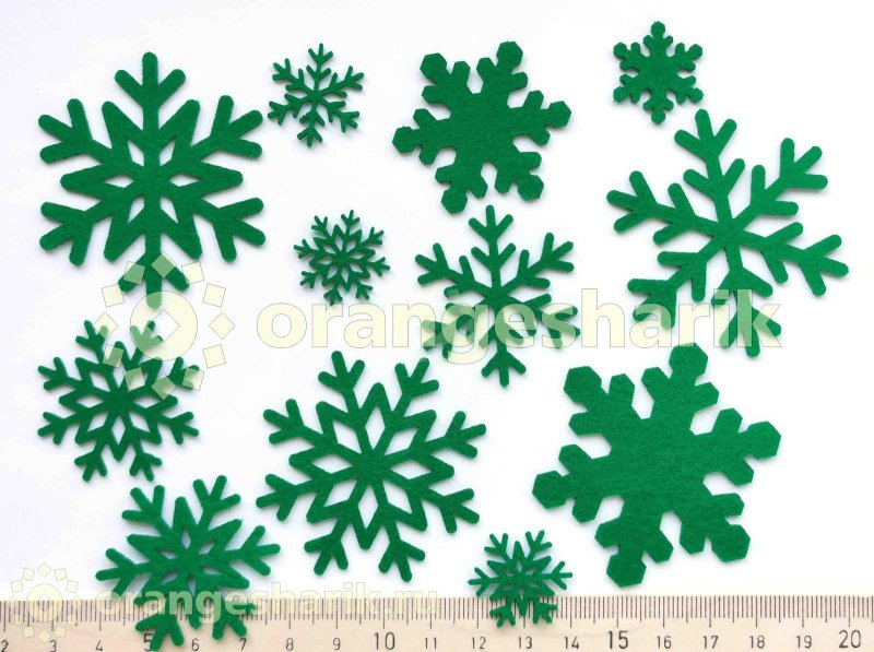 Снежинка из фетра шаблон