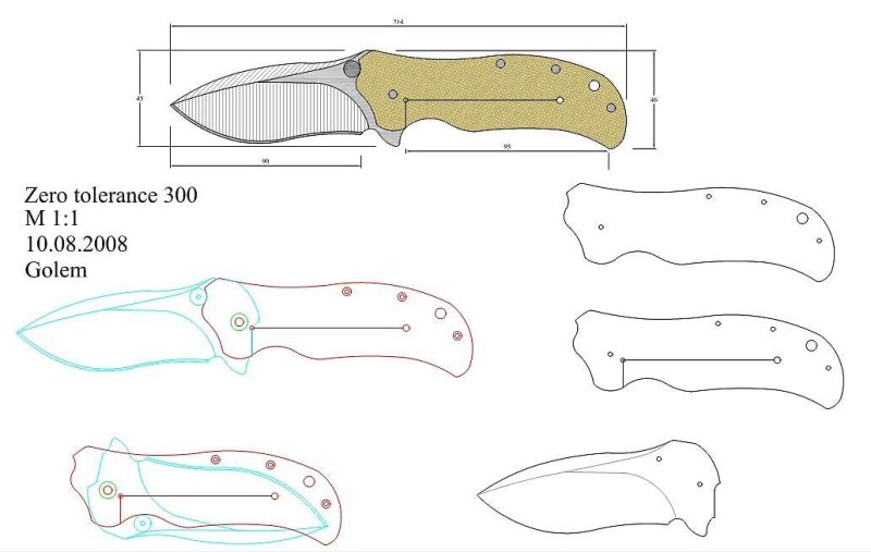 Нож флип кнайф из стандофф 2 чертеж