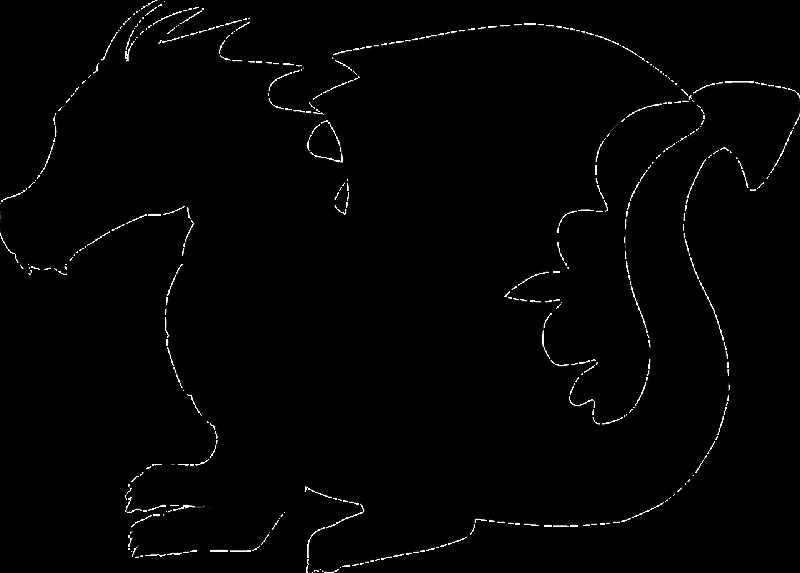 Силуэты драконов