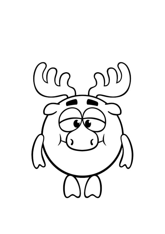 Смешарики раскраска Лосяш