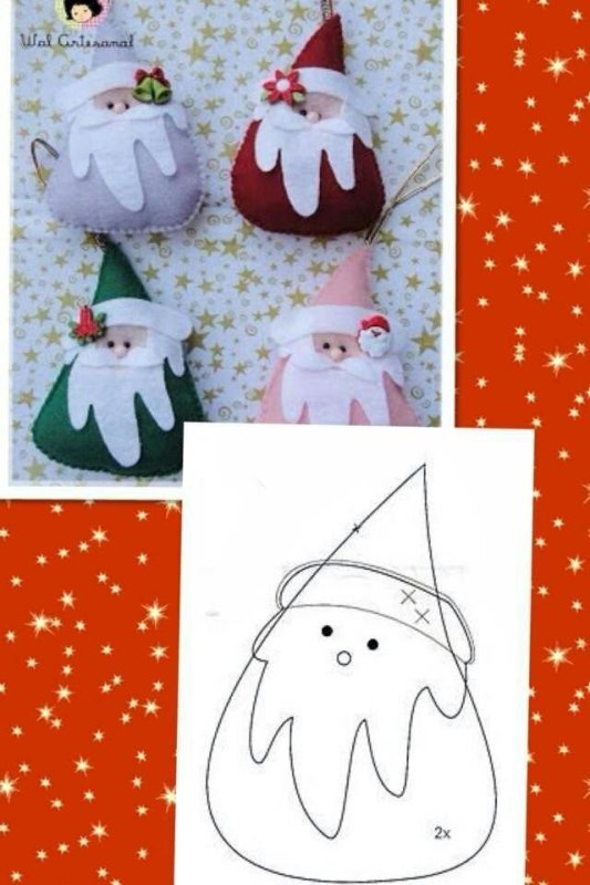 Новогодние игрушки. З фетра выкройки