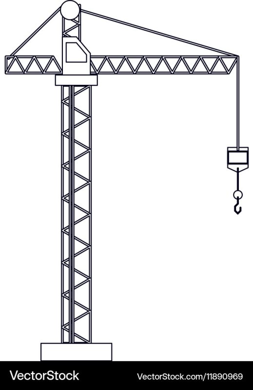 Подъемный кран раскраска для детей