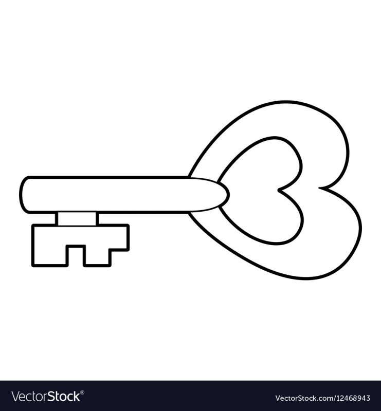 Раскраска ключика для детей