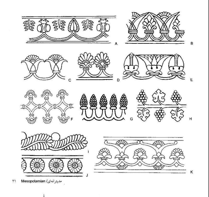 Пальметта орнамент Месопотамии