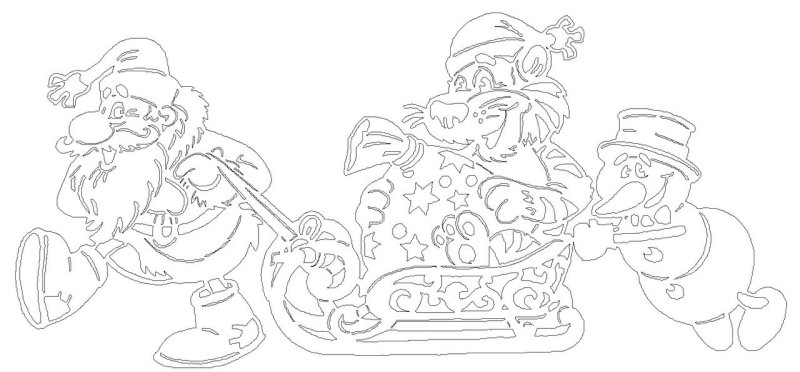 Украшения на окна дед Мороз и Снегурочка