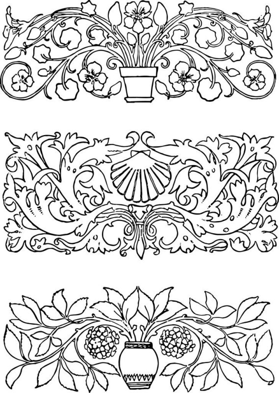 Орнамент ар нуво растительный