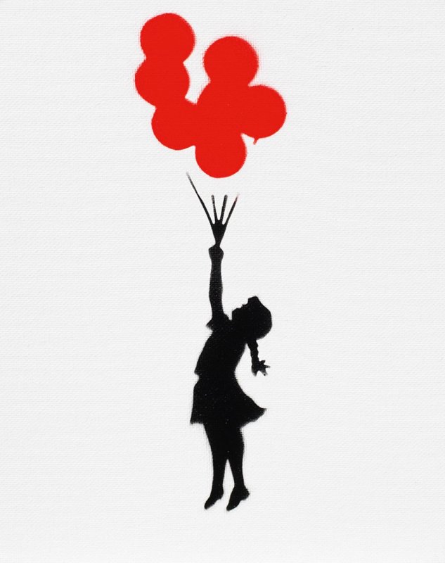 Девочка с шариком Бэнкси вектор