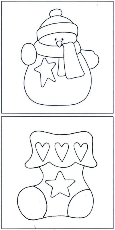 Выкройки новогодних игрушек