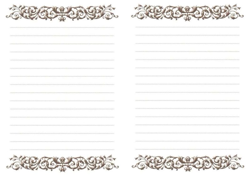 Линованные листы для блокнота