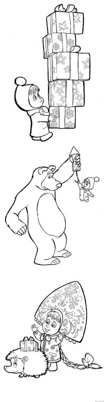 Маша и медведь новый год