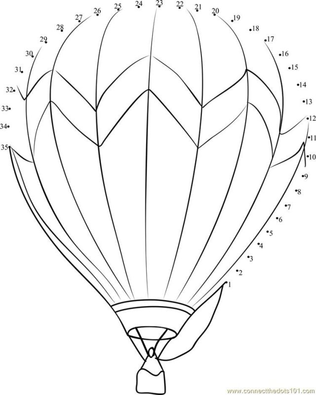 Воздушный шар раскраска