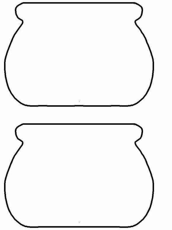 Ваза трафарет для аппликации