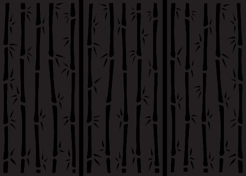 Трафарет бамбук на стену