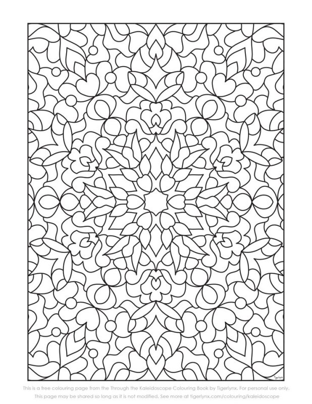 Калейдоскоп узоров раскраска