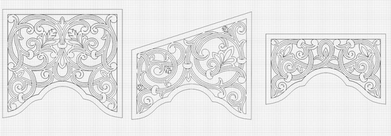 Орнаменты плоскорельефной резьбы иконостаса