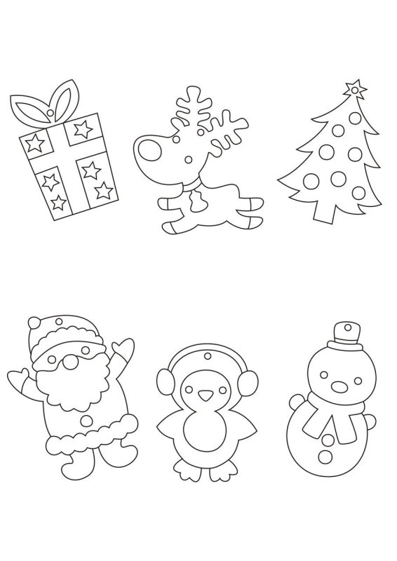 Новогодние фигурки трафареты