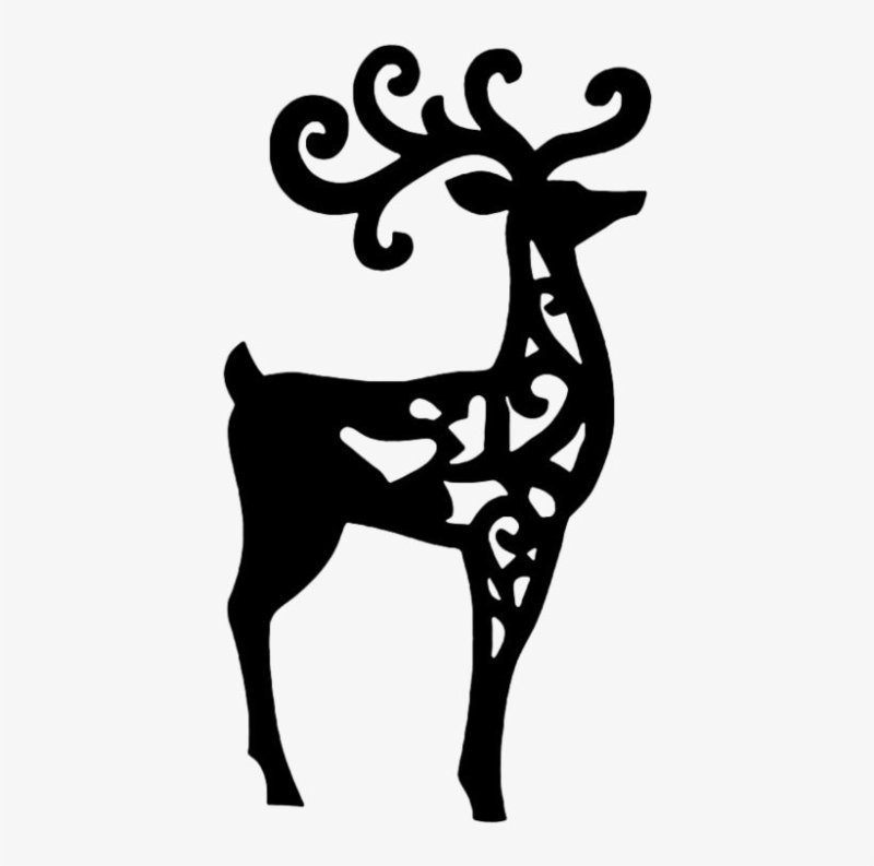 Силуэт оленя новогоднего