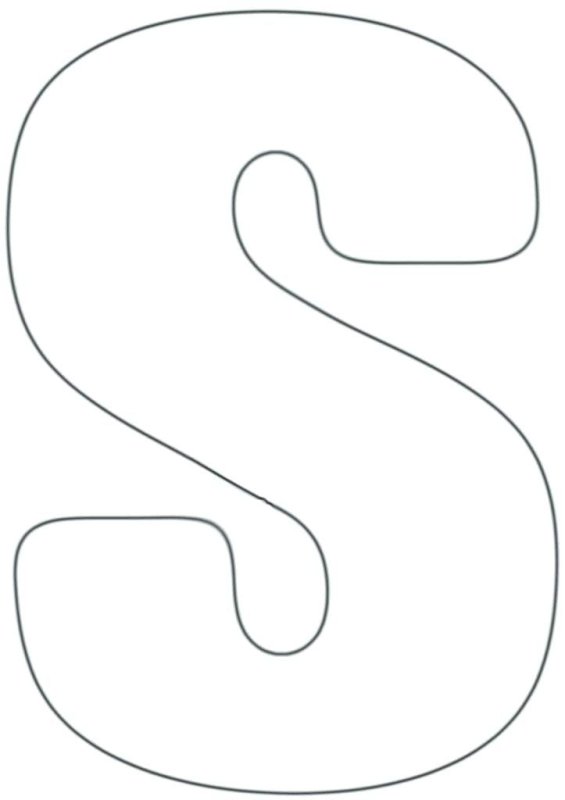Трафарет буквы s
