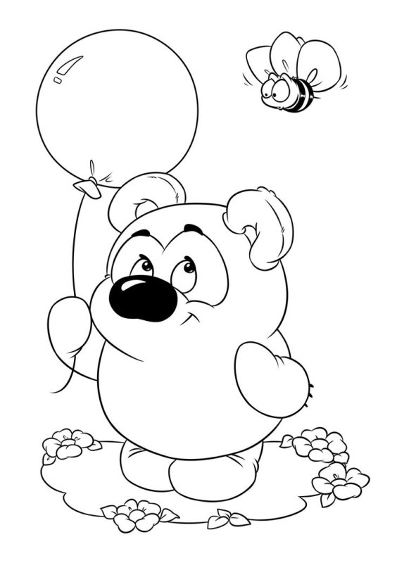 Раскраска Винни пух Советский