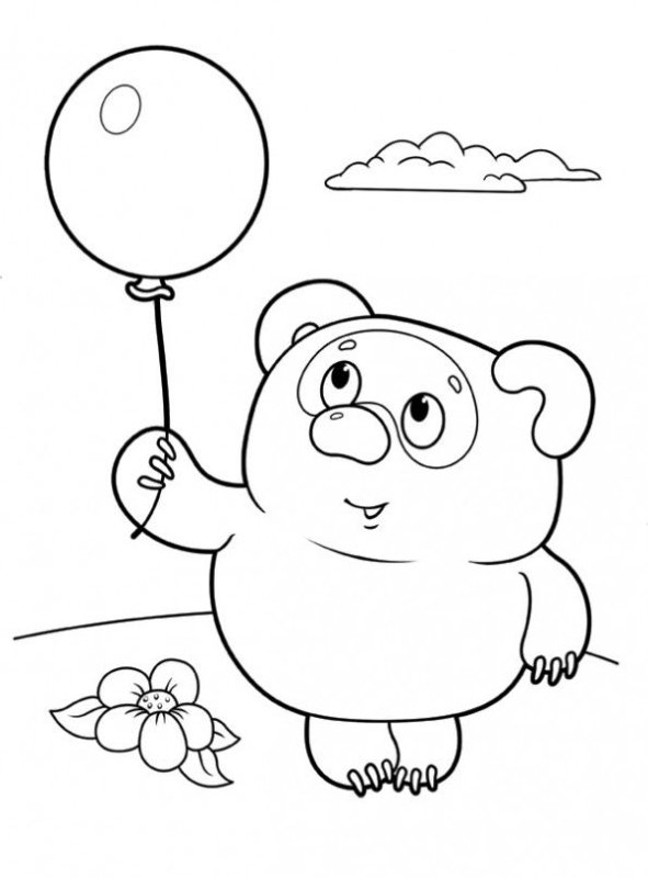 Винни пух раскраска для детей