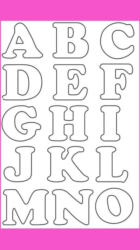 Трафарет букв для вырезания