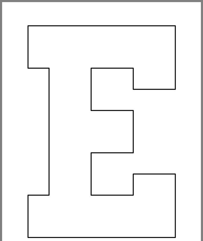 Буква f трафарет