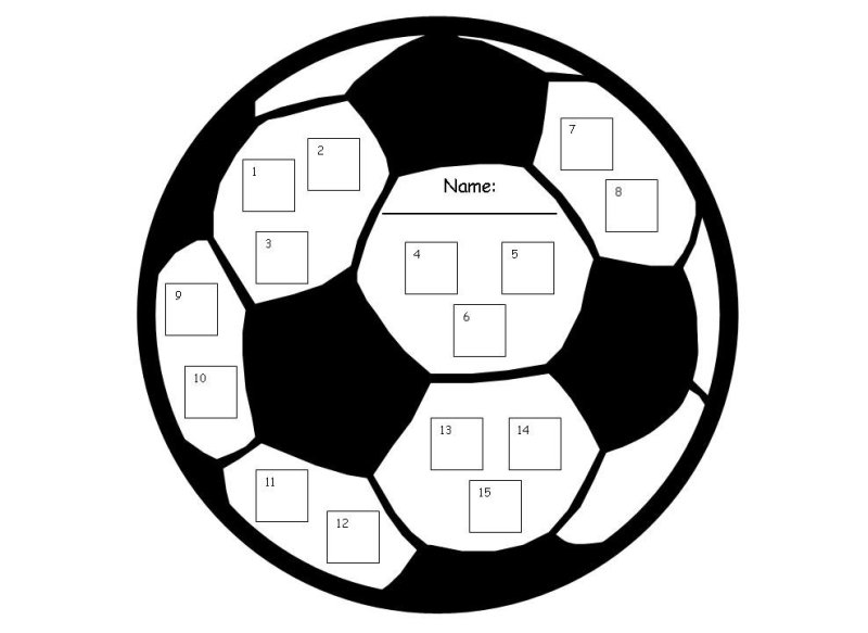 Трафарет футбольного мяча на пряник